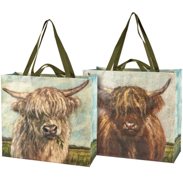 Primitives by Kathy Primitives by Kathy - Highland Cows Shopping Tote